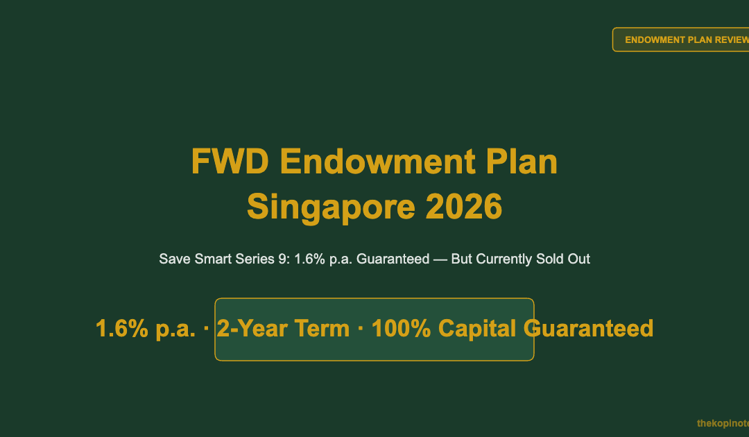 FWD Endowment Plan Singapore 2026: Save Smart Series 9 Reviewed — The Kopi Notes