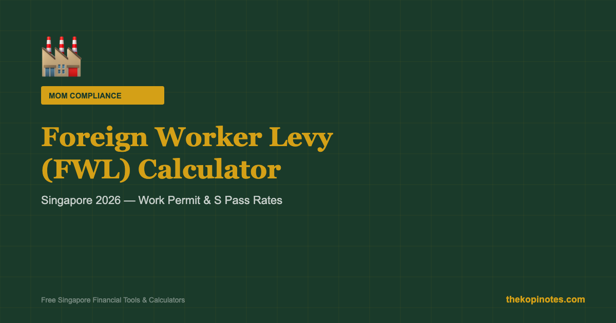 Foreign Worker Levy Calculator Singapore 2026
