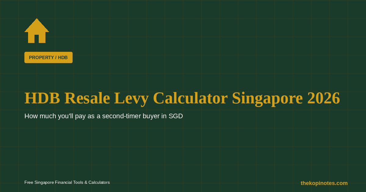 HDB Resale Levy Calculator Singapore 2026