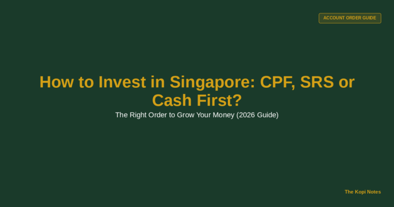 How to Invest in Singapore: CPF, SRS or Cash First? The Right Order (2026)