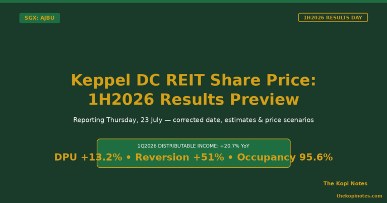 Keppel DC REIT Share Price: 1H2026 Results Preview (Reporting Thursday, 23 July)