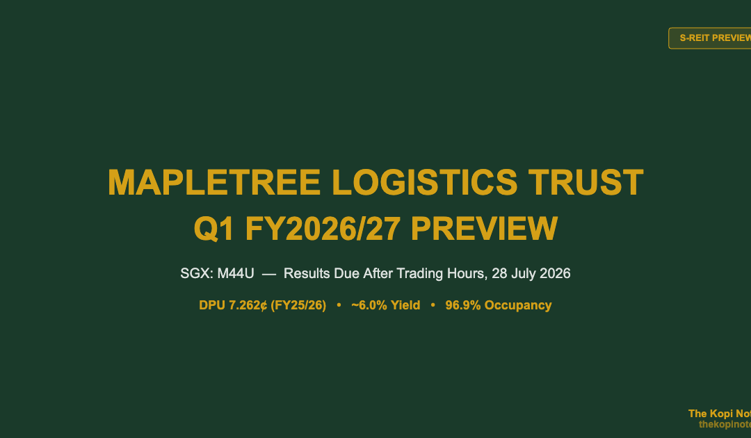 Mapletree Logistics Trust Q1 FY2026/27 Preview: What to Watch Before the 28 July Results — The Kopi Notes