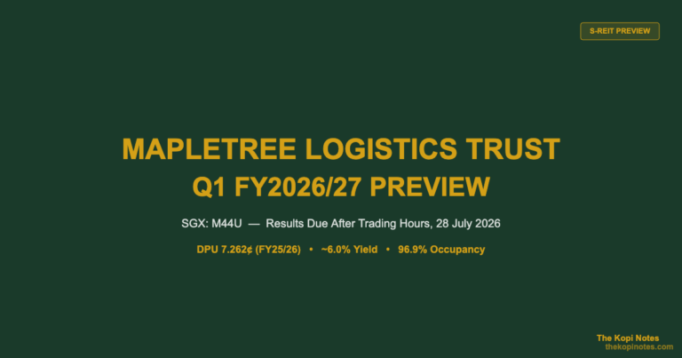 Mapletree Logistics Trust Q1 FY2026/27 Preview: What to Watch Before the 28 July Results (SGX: M44U)