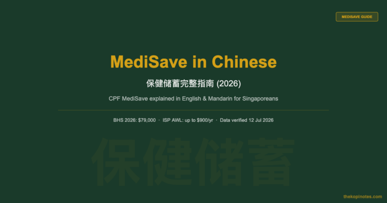 MediSave in Chinese: 保健储蓄完整指南 (2026)