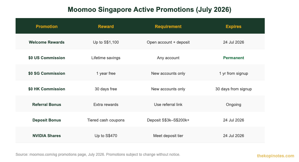 Moomoo Singapore active promotions overview July 2026