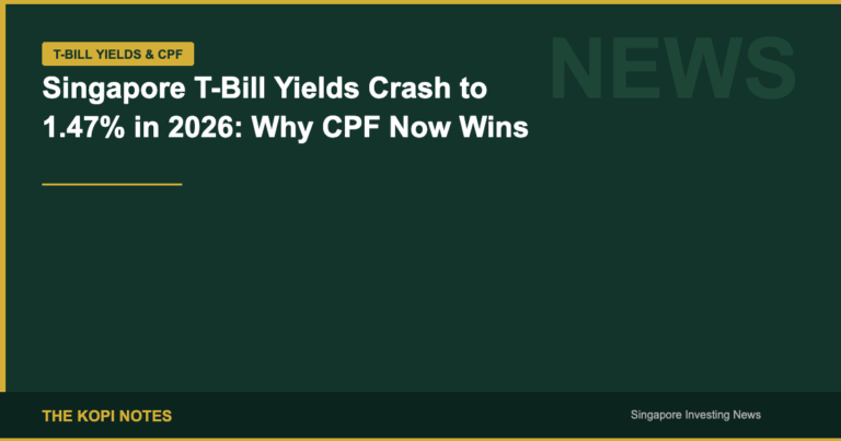 Singapore T-Bill Yields Crash to 1.47% in 2026: Why CPF Now Wins
