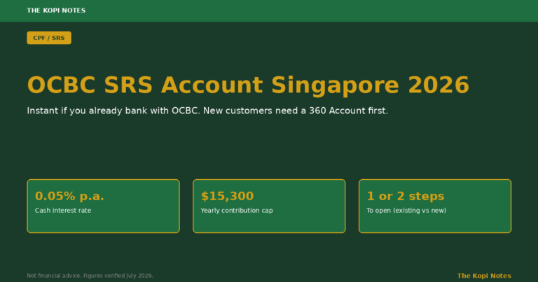 OCBC SRS Account Singapore 2026: Instant via App (If You Already Bank With Them)