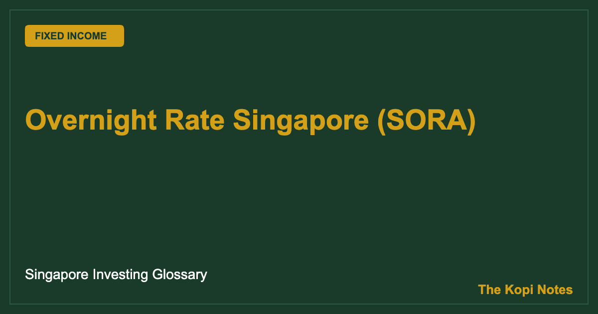 Overnight Rate Singapore (SORA): What It Is & Why It Moves Your Loan Rate