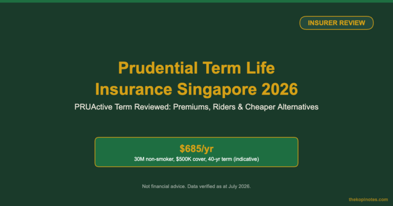 Prudential Term Life Insurance Singapore 2026: PRUActive Term Reviewed, Premiums & Alternatives