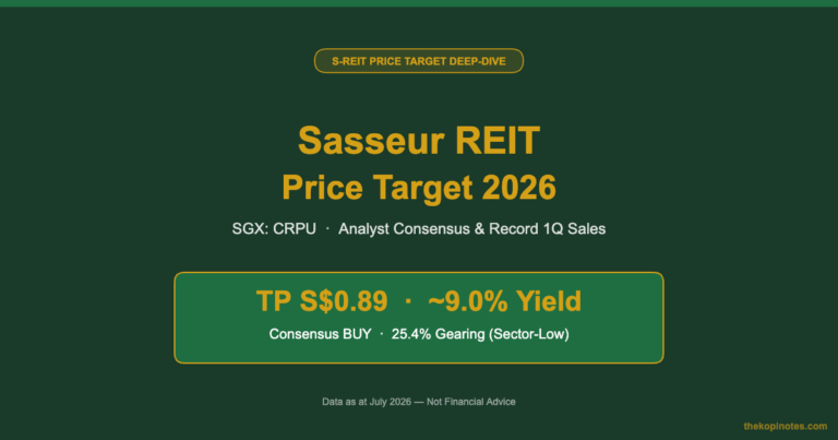 Sasseur REIT Price Target 2026 (SGX: CRPU): Analyst Consensus, Record 1Q Sales & Is It Still a Buy?