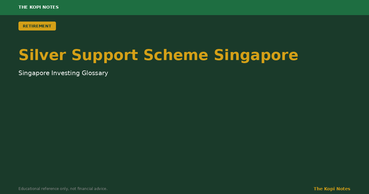 Silver Support Scheme Singapore: Up to S$1,080 a Quarter for Seniors Who Earned Less Over Their Working Life
