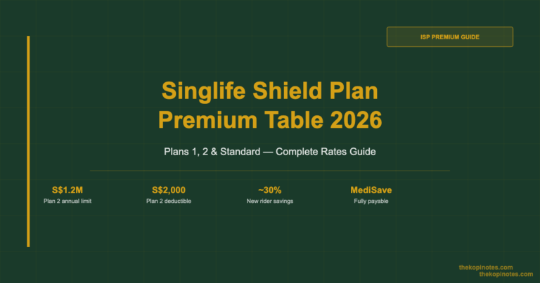 Singlife Shield Plan Premium Table 2026: Plans 1, 2 & Standard Rates