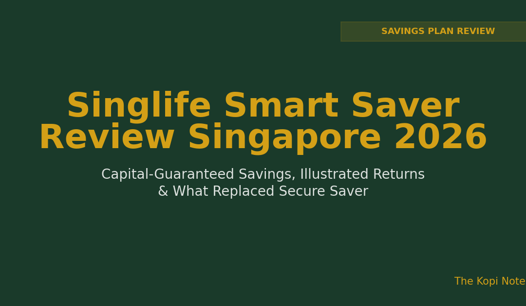 Singlife Smart Saver Review Singapore 2026 — The Kopi Notes