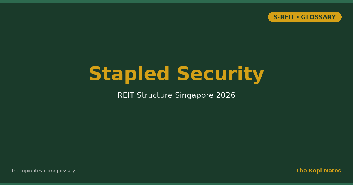 Stapled Security (REIT) Singapore: Why Some Trusts Combine a REIT and a Business Trust — The Kopi Notes