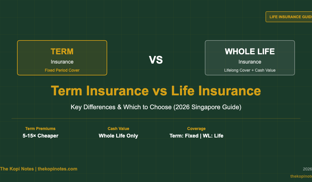 Term Insurance vs Life Insurance Singapore 2026 Guide — The Kopi Notes