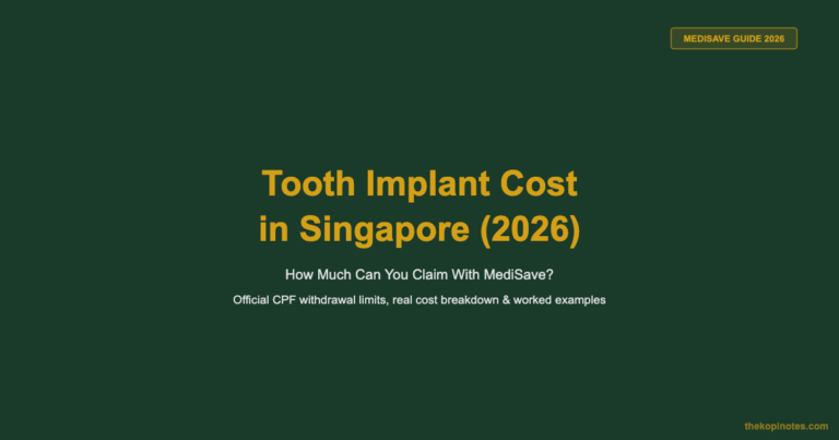 Tooth Implant Cost in Singapore (2026): How Much Can You Claim With MediSave?