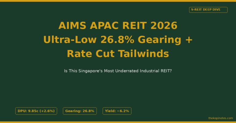 AIMS APAC REIT 2026 Deep Dive: Ultra-Low 26.8% Gearing + Rate Cut Tailwinds