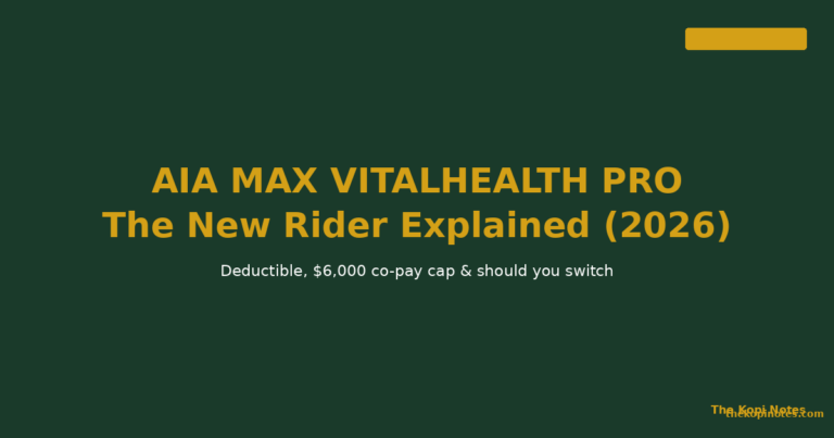 AIA HealthShield Gold Max Rider 2026: AIA Max VitalHealth Pro Explained (Premiums, Benefits & Should You Switch)