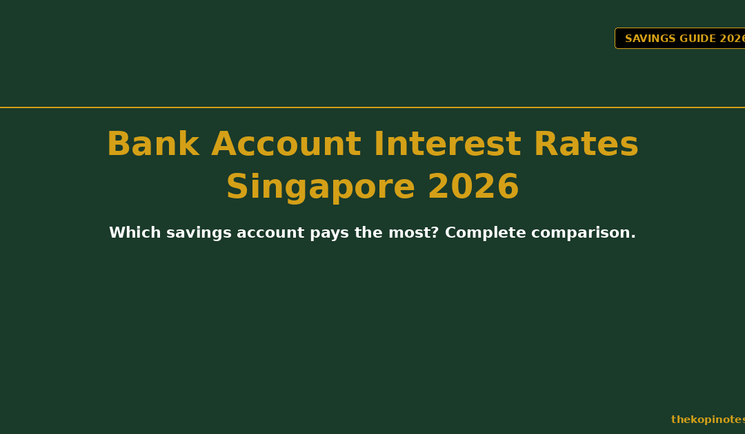 Bank Account Interest Rates Singapore 2026: Which Account Pays the Most? — The Kopi Notes