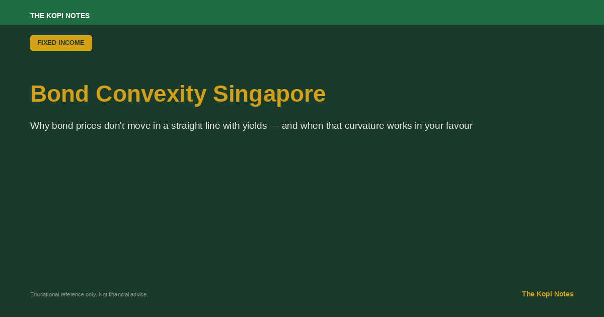 Bond Convexity Singapore: The Curve Behind Duration for SGS and T-Bill Investors (2026)