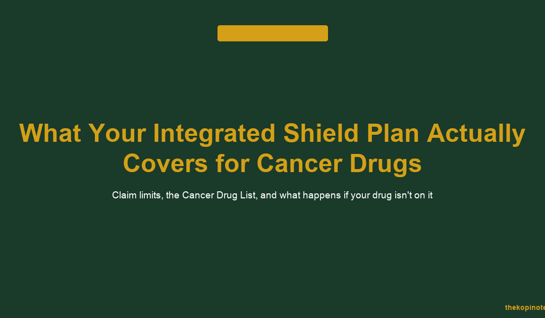 Cancer Drug List 2026 - What Your Integrated Shield Plan Actually Covers - The Kopi Notes