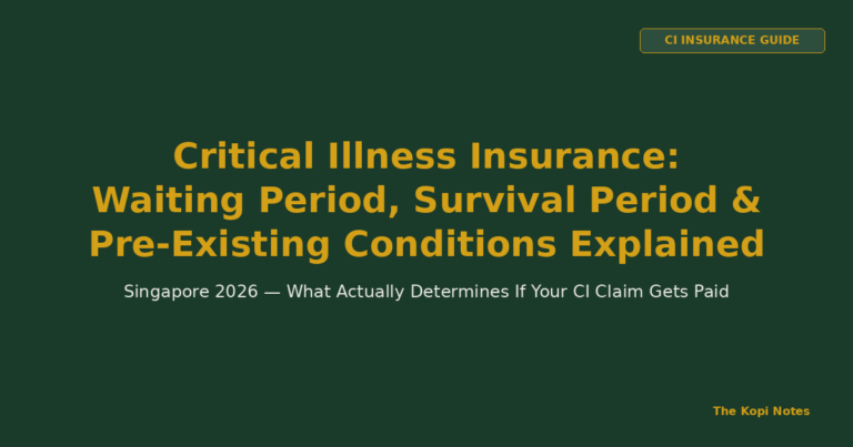 Critical Illness Insurance Waiting Period, Survival Period & Pre-Existing Conditions Explained (Singapore 2026)