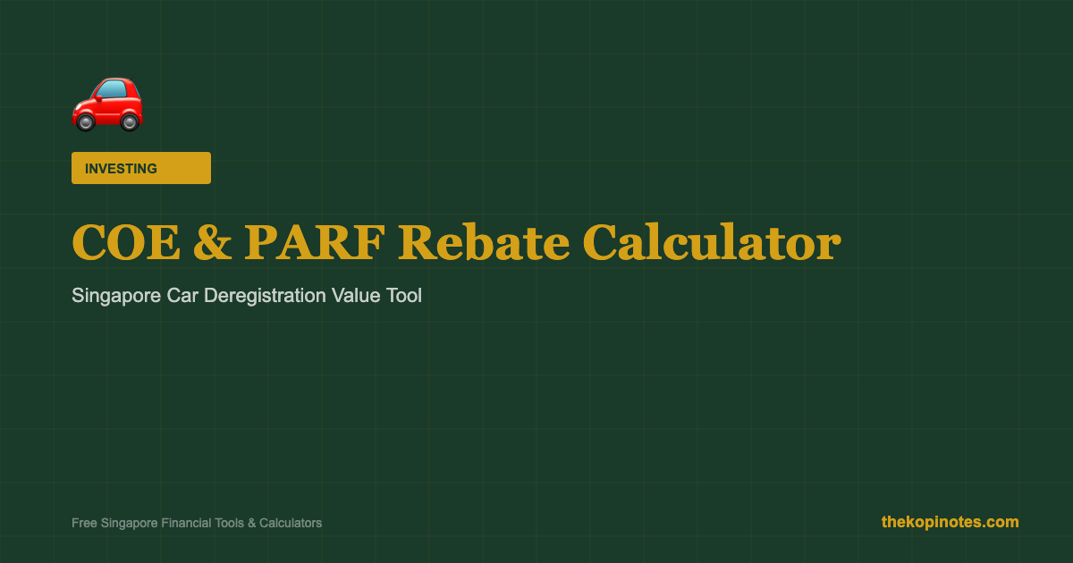 COE and PARF Rebate Calculator Singapore 2026