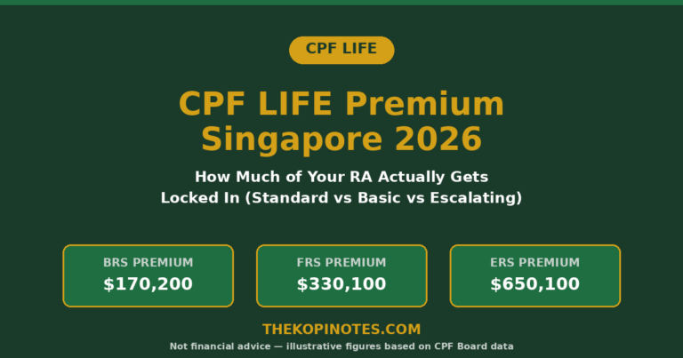 CPF LIFE Premium Singapore 2026: How Much of Your RA Actually Gets Locked In
