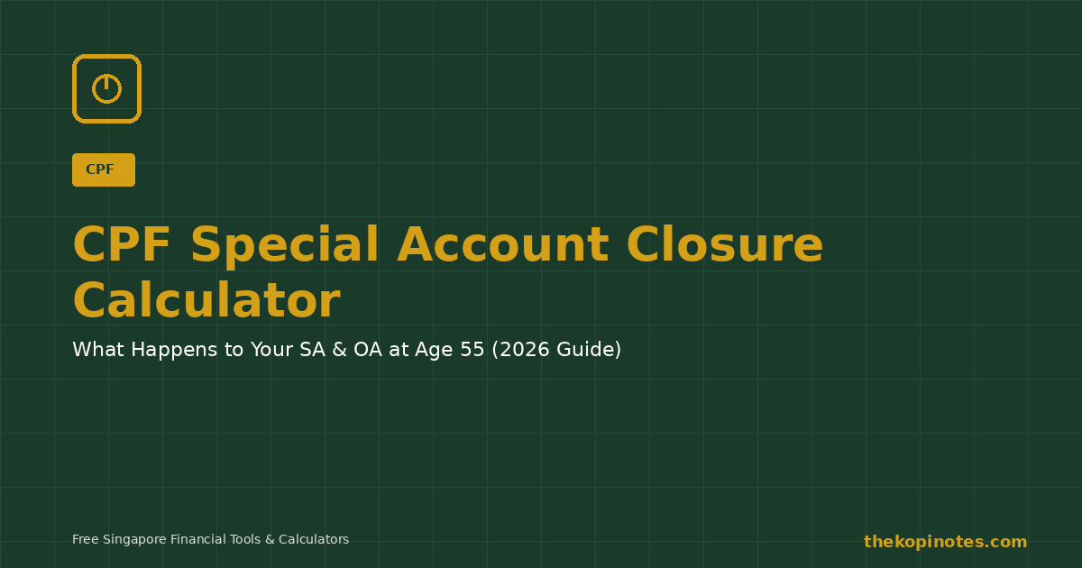CPF Special Account Closure Calculator Singapore 2026