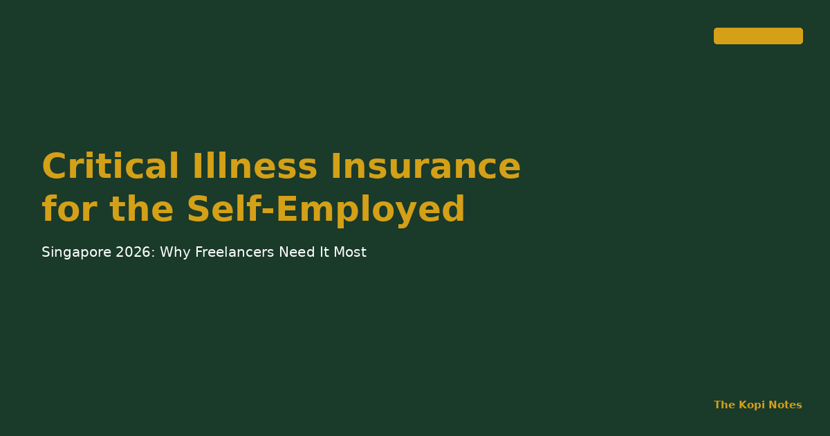 Critical Illness Insurance for Self-Employed & Freelancers in Singapore 2026 — The Kopi Notes