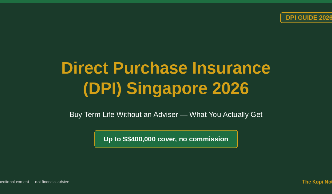 Direct Term Life Insurance Singapore 2026 — The Kopi Notes