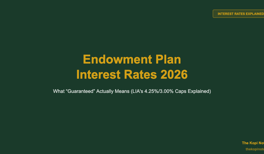 Endowment Plan Interest Rate Singapore 2026: What Guaranteed Actually Means — The Kopi Notes