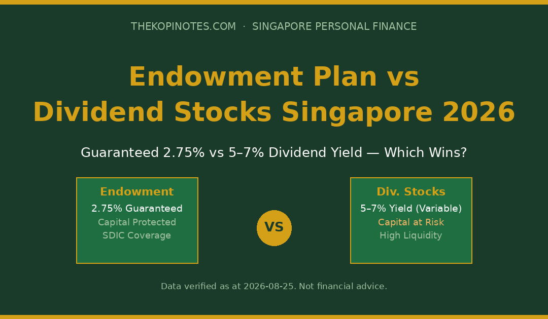 Endowment Plan vs Dividend Stocks Singapore 2026 comparison