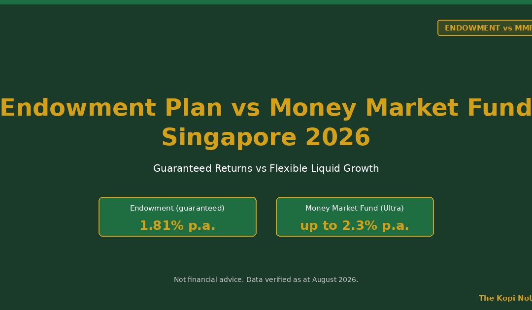 Endowment Plan vs Money Market Fund Singapore 2026 — The Kopi Notes