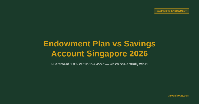 Endowment Plan vs Savings Account Singapore 2026: Which Gives Better Guaranteed Returns?