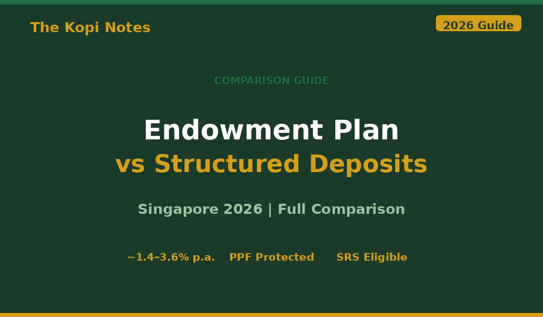 Endowment plan vs structured deposits Singapore 2026 comparison guide