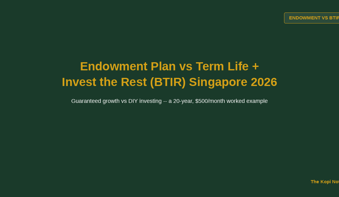 Endowment Plan vs Term Life + Invest the Rest (BTIR) Singapore 2026 -- The Kopi Notes