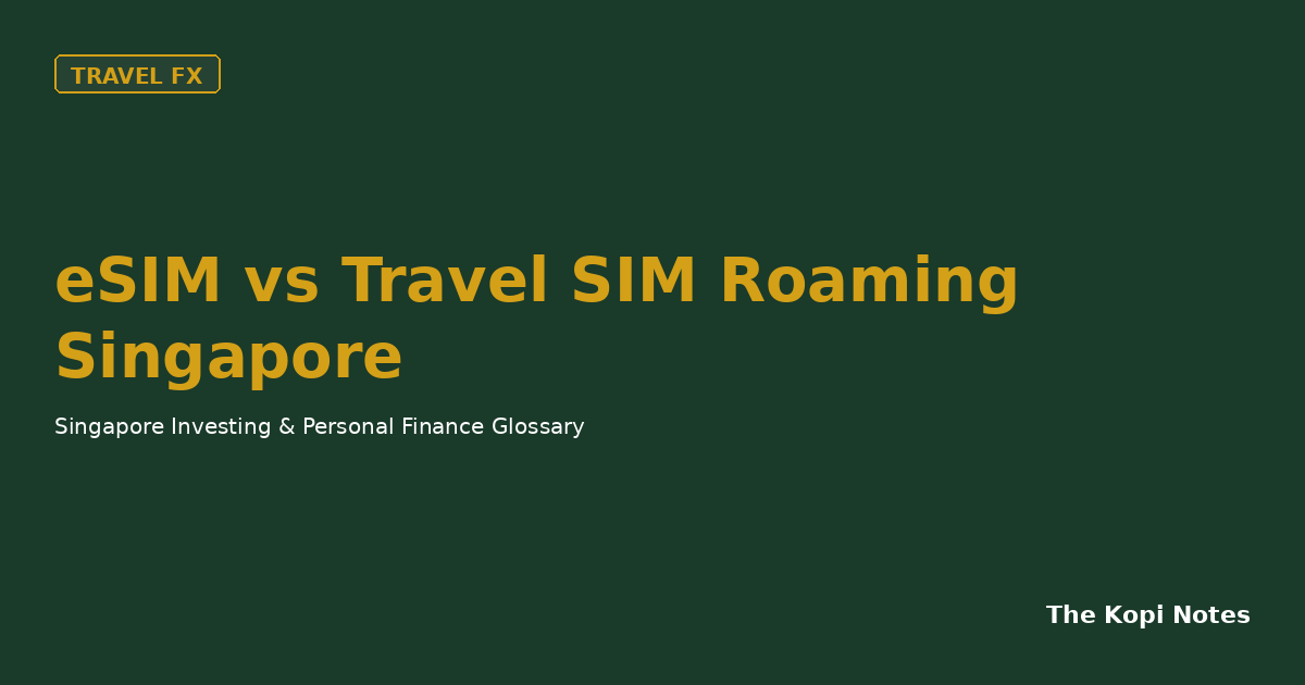 eSIM vs Travel SIM Roaming Singapore