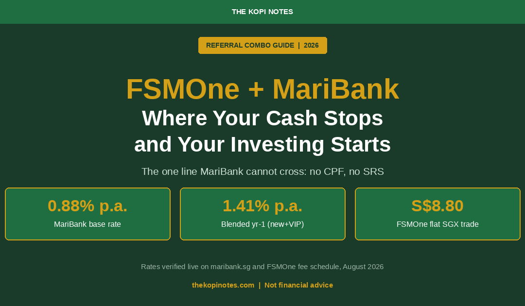 FSMOne + MariBank: Where Your Cash Stops and Your Investing Starts (Singapore 2026) — The Kopi Notes