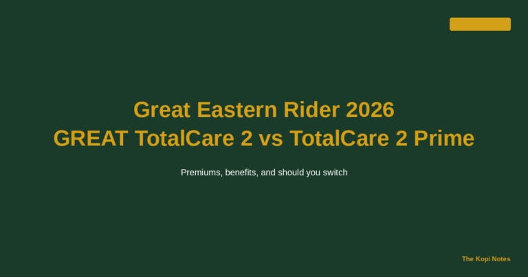 Great Eastern Rider 2026: GREAT TotalCare 2 vs GREAT TotalCare 2 Prime Explained (Premiums, Benefits & Should You Switch)