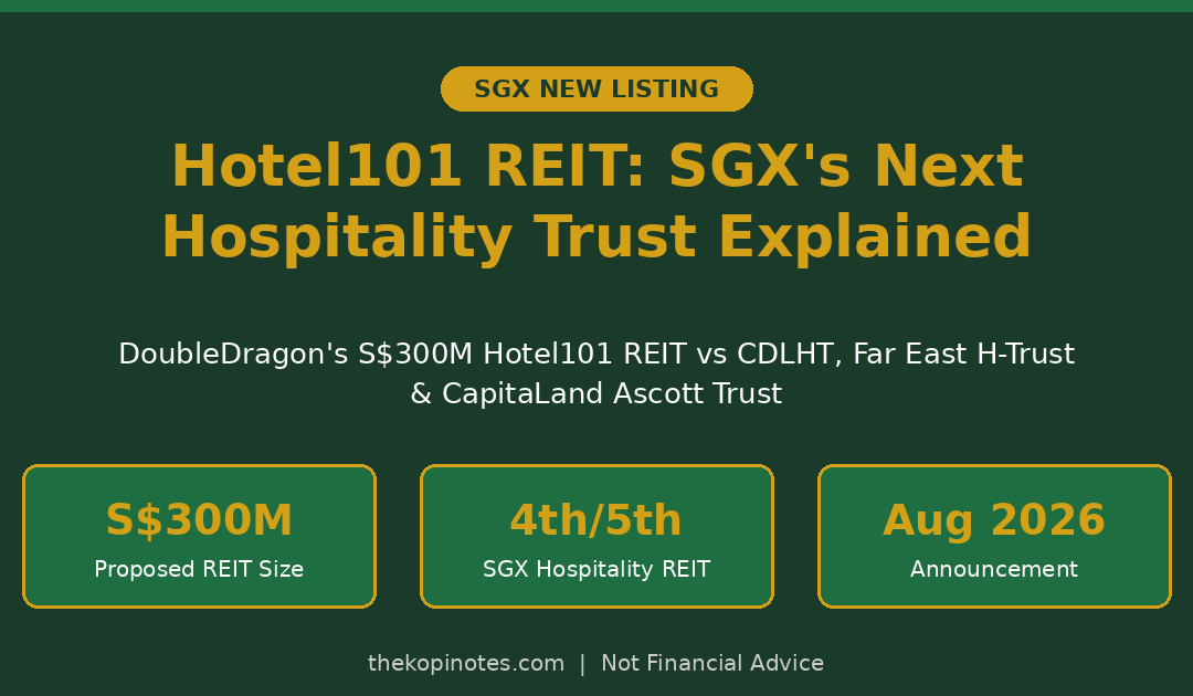 Hotel101 REIT SGX listing featured image with DoubleDragon hospitality REIT details