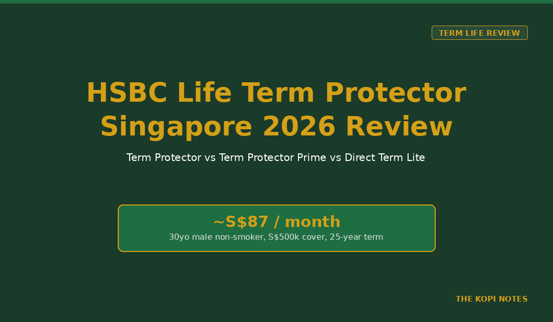 HSBC Life Term Life Insurance Singapore 2026: Term Protector Reviewed, Premiums & Alternatives