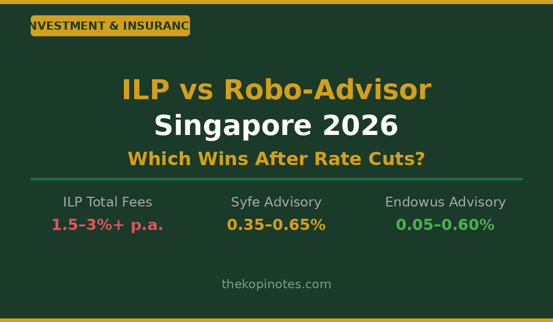 ILP vs robo-advisor Singapore 2026 fee comparison chart