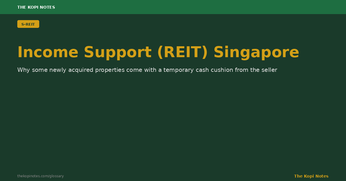 Income Support (REIT) Singapore: The Sponsor Top-Up That Smooths Out DPU