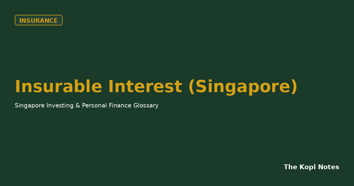 Insurable Interest (Singapore)