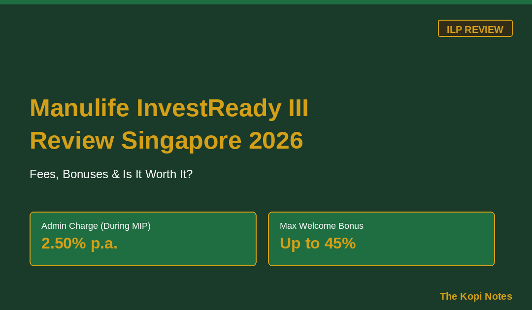 Manulife InvestReady III Review Singapore 2026 — The Kopi Notes