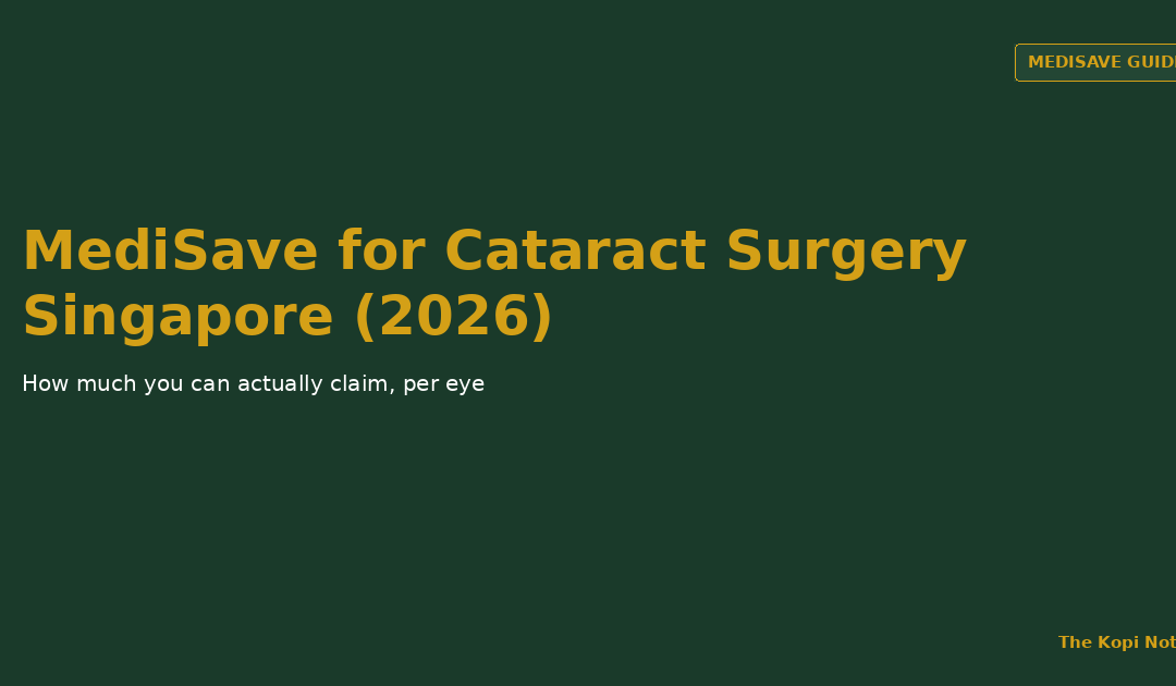 MediSave for Cataract Surgery Singapore (2026) — The Kopi Notes
