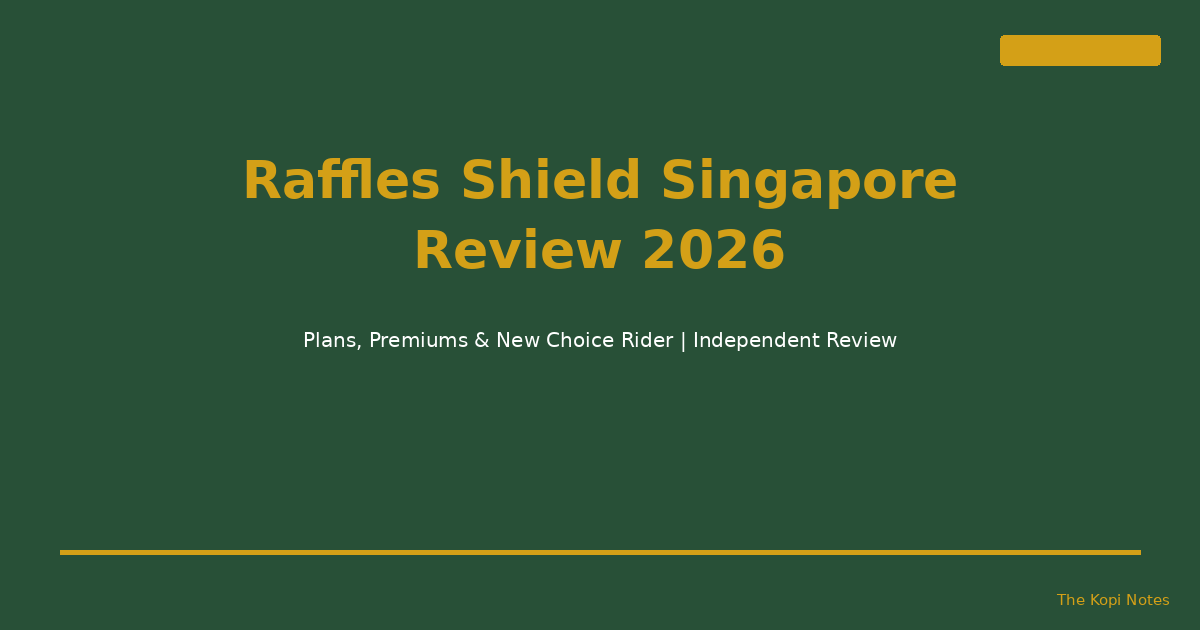 Raffles Shield Singapore Review 2026: Plans, Premiums & the New Choice Rider — The Kopi Notes