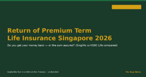 Return of Premium Term Life Insurance Singapore 2026: Do You Get Your Money Back, or the Sum Assured?