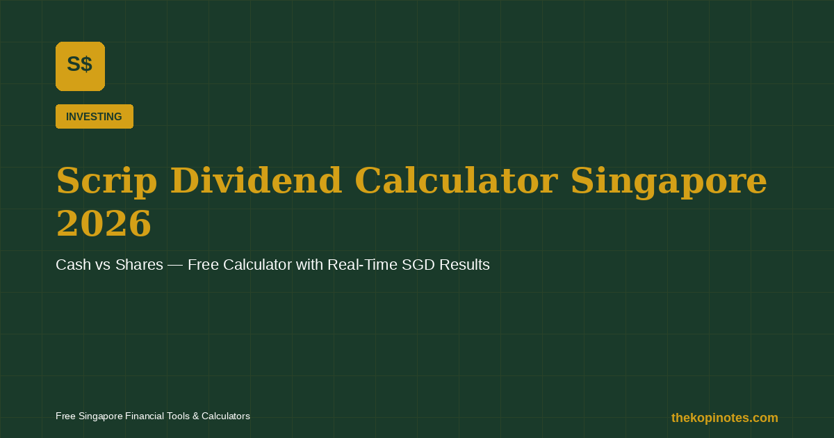 Scrip Dividend Calculator Singapore 2026